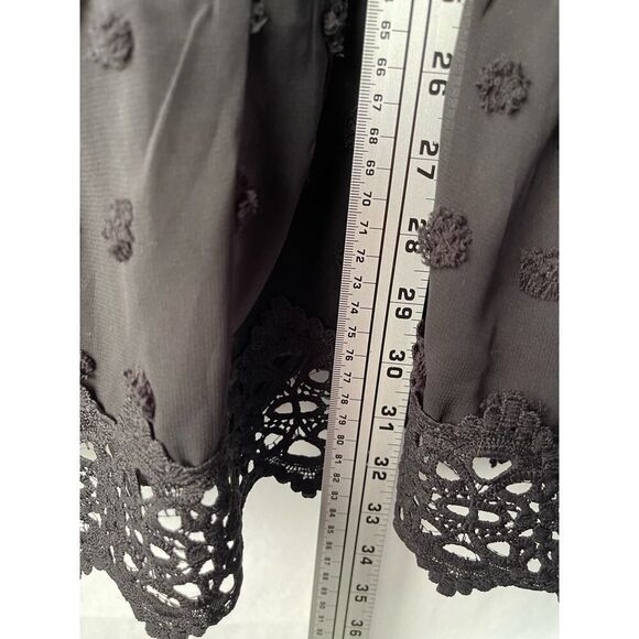 Lulu’s Lust Or Love Black Swiss Dot Dress small  Embroidered Lace Goth - Picture 6 of 12